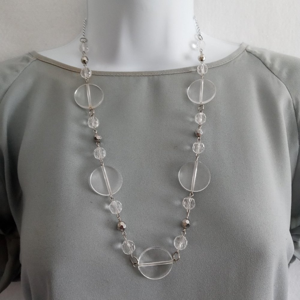 Silver and Clear Necklace